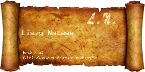 Liszy Natasa névjegykártya